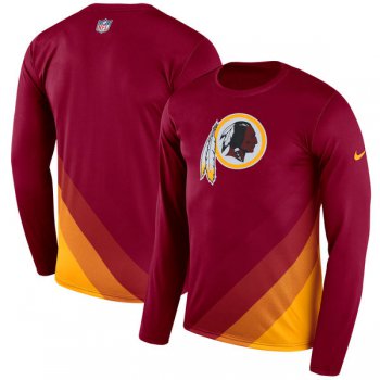 Men's Washington Redskins Nike Burgundy Sideline Legend Prism Performance Long Sleeve T-Shirt