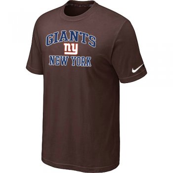 New York Giants Heart & Soul Brown T-Shirt