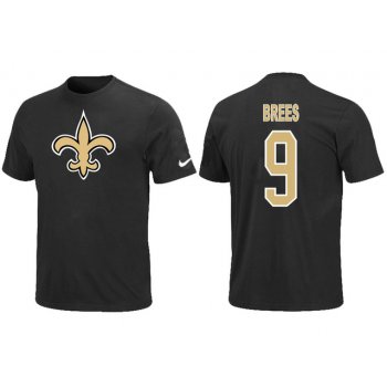 Nike New Orleans Saints #9 Drew Brees Name & Number T-Shirt Black