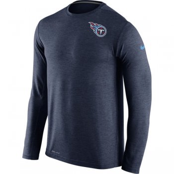 Nike Tennessee Titans Navy Dri-Fit Touch Long Sleeve Performance Men's T-Shirt