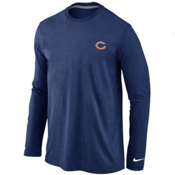 Chicago Bears Logo Long Sleeve T-Shirt D.Blue