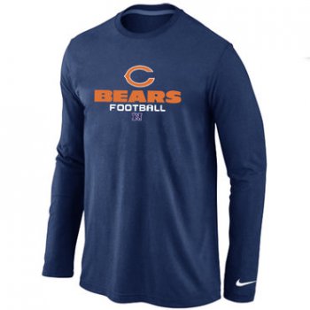 NIKE Chicago Bears Critical Victory Long Sleeve T-Shirt D.Blue