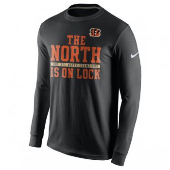 Nike Bengals Black Team Logo Men's Long Sleeve T Shirt2