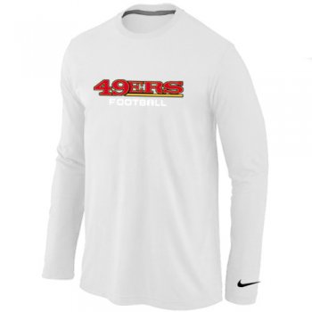 Nike San Francisco 49ers Authentic font Long Sleeve T-Shirt Black White