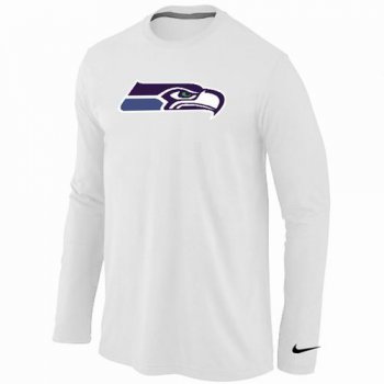 Nike Seattle Seahawks Logo Long Sleeve T-Shirt WHITE