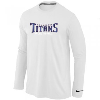 Nike Tennessee Titans Authentic font Long Sleeve T-Shirt White