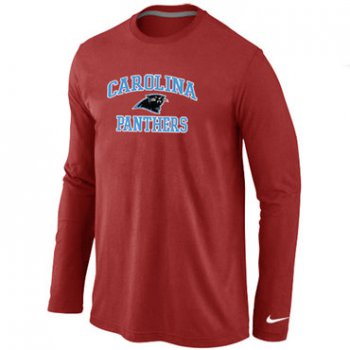 Nike Carolina Panthers Heart & Soul Long Sleeve T-Shirt RED