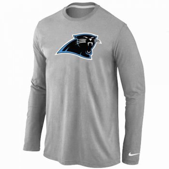 Nike Carolina Panthers Logo Long Sleeve T-Shirt Grey