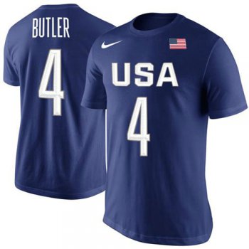 Team USA 4 Jimmy Butler Basketball Nike Rio Replica Name & Number T-Shirt Royal