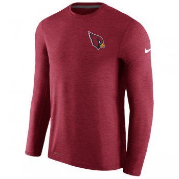 Men's Arizona Cardinals Nike Cardinal Coaches Long Sleeve Performance T-Shirt