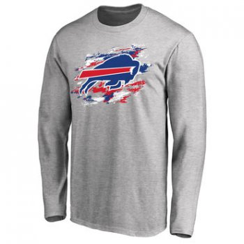 Men's Buffalo Bills NFL Pro Line Ash True Colors Long Sleeve T-Shirt