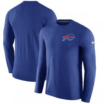 Men's Buffalo Bills Nike Royal Coaches Long Sleeve Performance T-Shirt