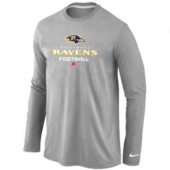 NIKE Baltimore Ravens Critical Victory Long Sleeve T-Shirt Grey