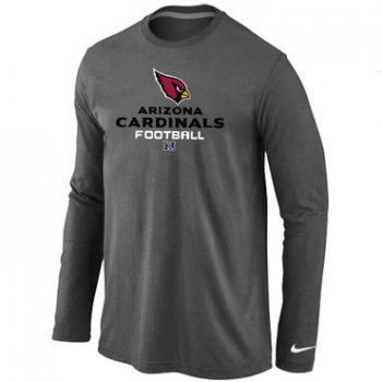 Nike Arizona Cardinals Authentic Logo Long Sleeve T-Shirt D.Grey