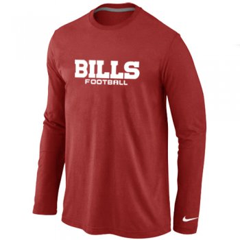 Nike Buffalo Bills Authentic font Long Sleeve T-Shirt Red