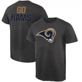 Men's Los Angeles Rams NFL Pro Line by Fanatics Branded Heathered Gray Rally Logo T-Shirt