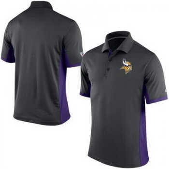 Men's Minnesota Vikings Nike Charcoal Team Issue Performance Polo