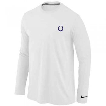 Indianapolis Colts Logo Long Sleeve T-Shirt White