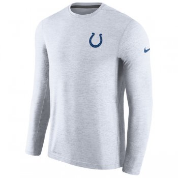 Men's Indianapolis Colts Nike White Coaches Long Sleeve Performance T-Shirt