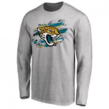 Men's Jacksonville Jaguars NFL Pro Line Ash True Colors Long Sleeve T-Shirt