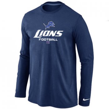 NIKE Detroit Lions Critical Victory Long Sleeve T-Shirt D.Blue