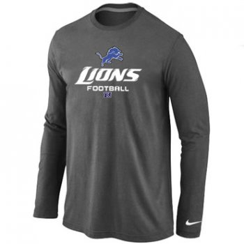 NIKE Detroit Lions Critical Victory Long Sleeve T-Shirt D.Grey