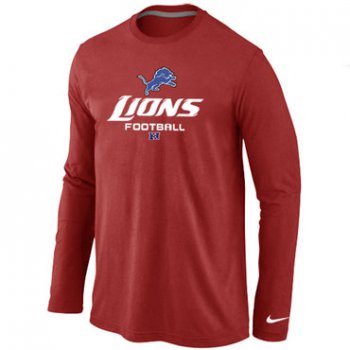 NIKE Detroit Lions Critical Victory Long Sleeve T-Shirt RED