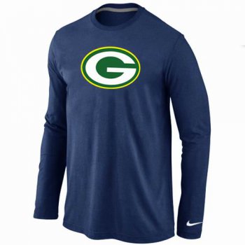 Nike Green Bay Packers Logo Long Sleeve T-Shirt D.Blue