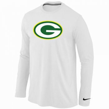 Nike Green Bay Packers Logo Long Sleeve T-Shirt WHITE