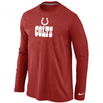 Nike Indianapolis Colts Authentic Logo Long Sleeve T-Shirt Red