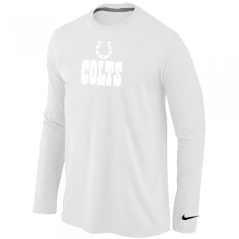 Nike Indianapolis Colts Authentic Logo Long Sleeve T-Shirt White