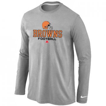 Nike Cleveland Browns Critical Victory Long Sleeve T-Shirt Grey