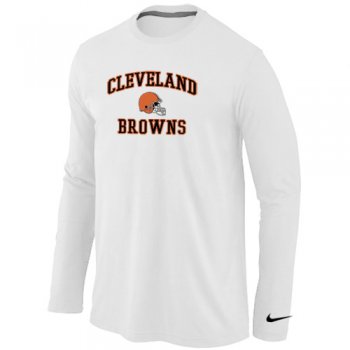 Nike Cleveland Browns Heart White Long Sleeve T-Shirt