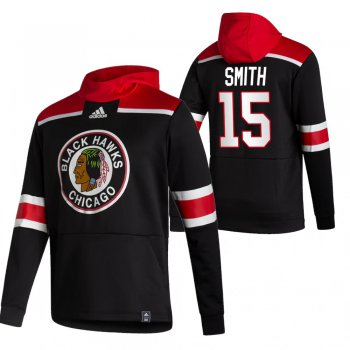 Chicago Blackhawks #15 Zack Smith Adidas Reverse Retro Pullover Hoodie Black