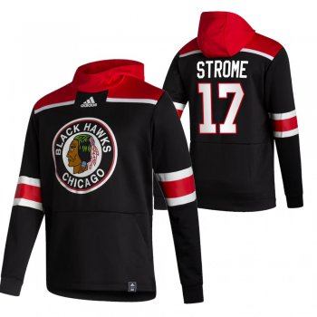 Chicago Blackhawks #17 Dylan Strome Adidas Reverse Retro Pullover Hoodie Black