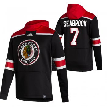 Chicago Blackhawks #7 Brent Seabrook Adidas Reverse Retro Pullover Hoodie Black