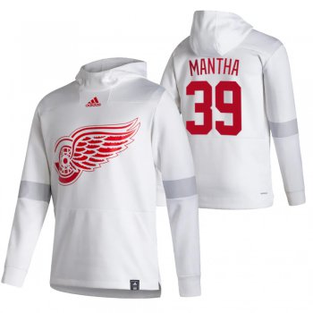 Detroit Red Wings #39 Anthony Mantha Adidas Reverse Retro Pullover Hoodie White