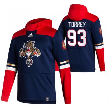 Florida Panthers #93 Bill Torrey Adidas Reverse Retro Pullover Hoodie Navy