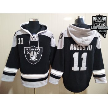 Men's Oakland Raiders #11 Henry Ruggs III NEW Black 2020 Inaugural Season Pocket Stitched NFL Pullover Hoodie