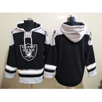 Men's Oakland Raiders Blan NEW Black Pocket Stitched NFL Pullover Hoodie