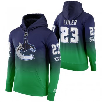 Vancouver Canucks #23 Alexander Edler Adidas Reverse Retro Pullover Hoodie Green