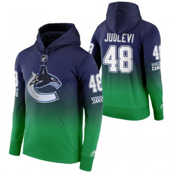 Vancouver Canucks #48 Olli Juolevi Adidas Reverse Retro Pullover Hoodie Green