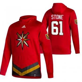 Vegas Golden Knights #61 Mark Stone Adidas Reverse Retro Pullover Hoodie Red