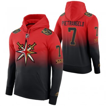 Vegas Golden Knights #7 Alex Pietrangelo Adidas Reverse Retro Pullover Hoodie Red Black