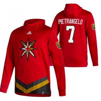 Vegas Golden Knights #7 Alex Pietrangelo Adidas Reverse Retro Pullover Hoodie Red