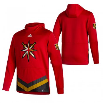 Vegas Golden Knights Blank Adidas Reverse Retro Pullover Hoodie Red