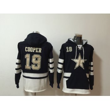 Men's Dallas Cowboys #19 Amari Cooper NEW Navy Blue Pocket Stitched NFL Pullover Hoodie