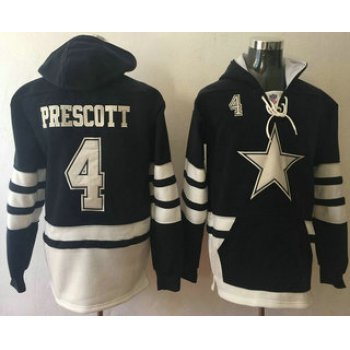 Men's Dallas Cowboys #4 Dak Prescott Navy Blue Team Color 2016 NFL Hoodie