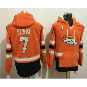 Men's Denver Broncos #7 John Elway 2016 Orange Team Color Stitched NFL Hoodie