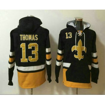 Men's New Orleans Saints #13 Michael Thomas NEW Black Pocket Stitched NFL Pullover Hoodie